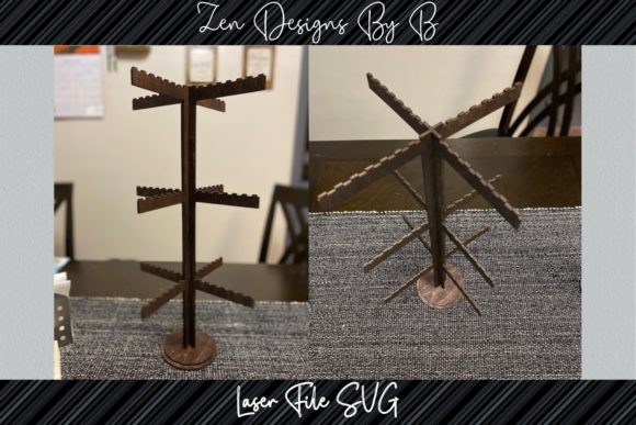 12 Tier Keychain Display Stand Laser SVG for Crafters