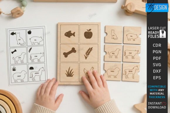 Animal Tracks Play Dough Stamp Laser Cut