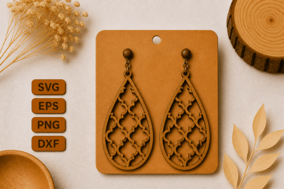 Arabesque Teardrop Earrings SVG: A Guide to Elegant Craft Designs