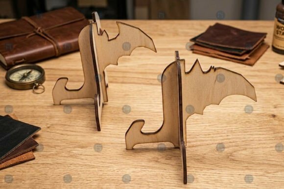Bat Photo Frame Stand SVG Bundle for Laser Cutting