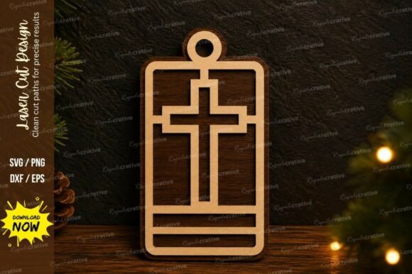 Christian Cross Bookmark Laser Cut SVG for Faith Projects