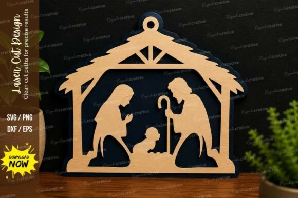 Create Stunning Nativity Scene Decor with Precision Laser Cut Files