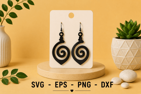 Create Stunning Swirl Dangle Earrings Laser Cut File Designs