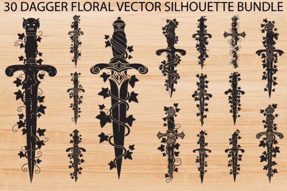Dagger Floral Design Bundle: Bold Meets Beautiful