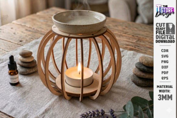 Elegant Laser Cut Essential Oil Burner Design