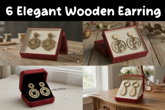 Elegant Wooden Earring Laser: Designs for Natural Jewelry