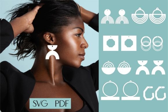 Geometric Earrings SVG Bundle