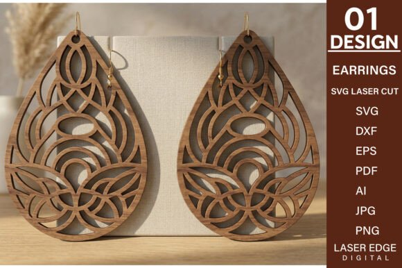 Laser Cut Earrings SVG: Precision Designs for Jewelry Makers