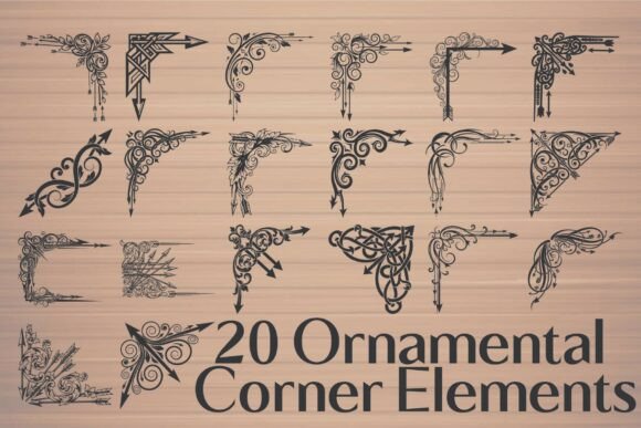 Ornamental Corner Elements: Add Artistic Flair to Your Designs