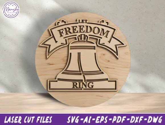Patriotic Wood Sign Laser Cut File Svg