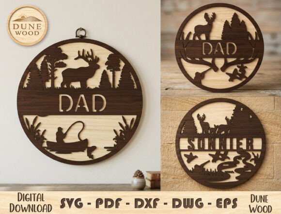 Personalized Hunting Sign SVG Bundle: Rustic Layered Art